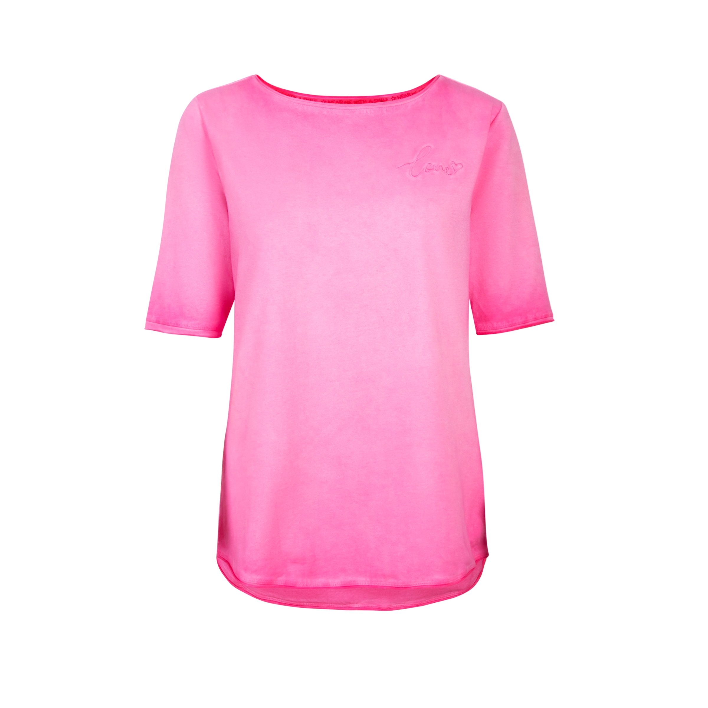 Lieblingsstück Rundhalsshirt »CandiceEP« mit Statement-Stickerei und im Batik-Look