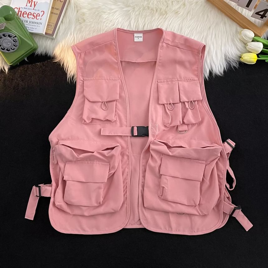 Bay Go Mall - Effen vest met gesp