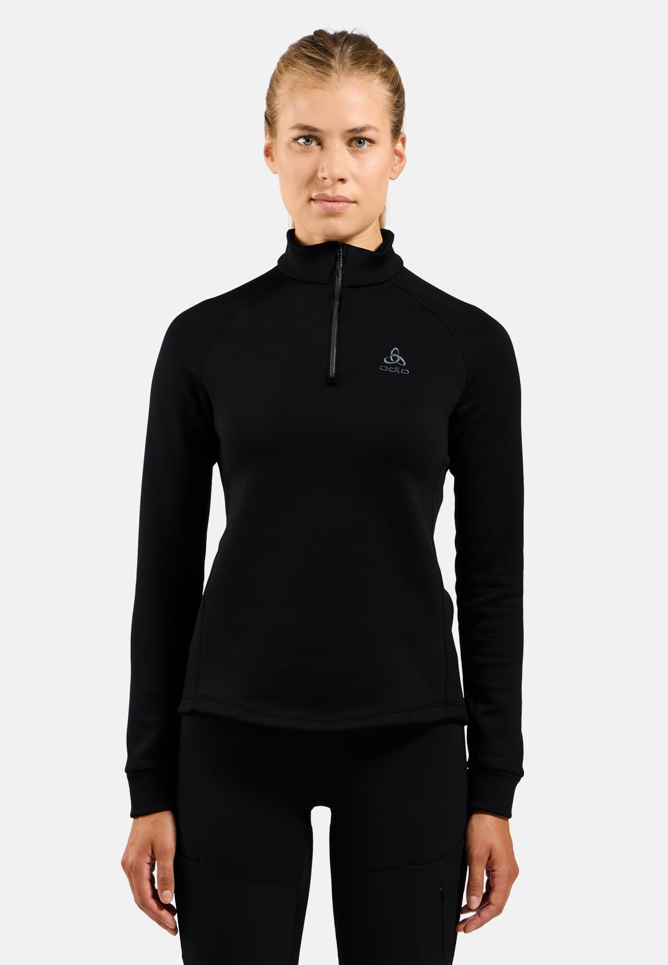 Berra Mid Layer mit Halbreissverschluss in black