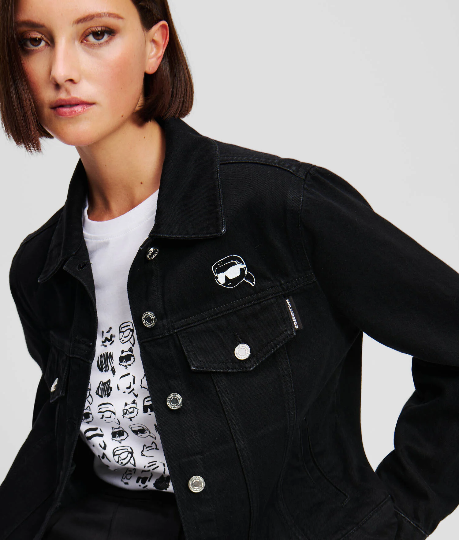 VESTE EN JEAN IKON - Denim Noir