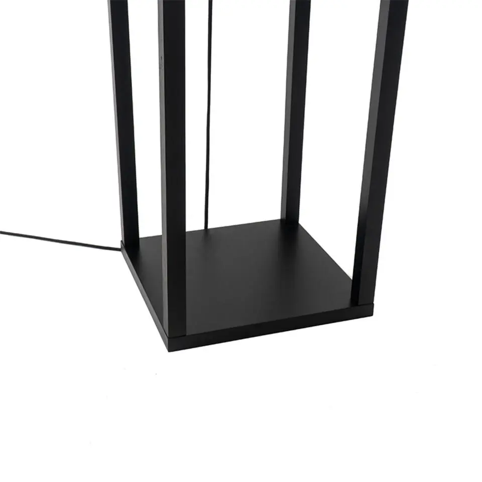 Qazqa vloerlampen stojan zwart e27