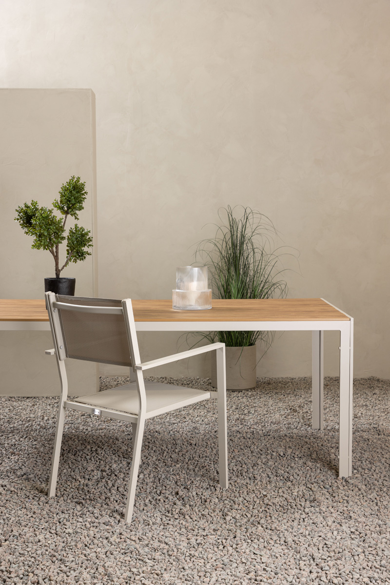 Tuintafel polywood Aaron - 205 x 90 cm Bruin