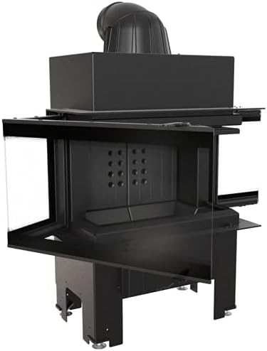 Kamineinsatz KRATKI NBC 680/280 7 kW Ø 160 schwarz Verkleidung