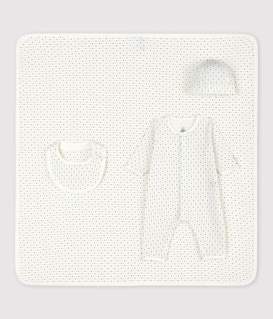 Coffret cadeau naissance blanc à étoiles bébé en coton biologique