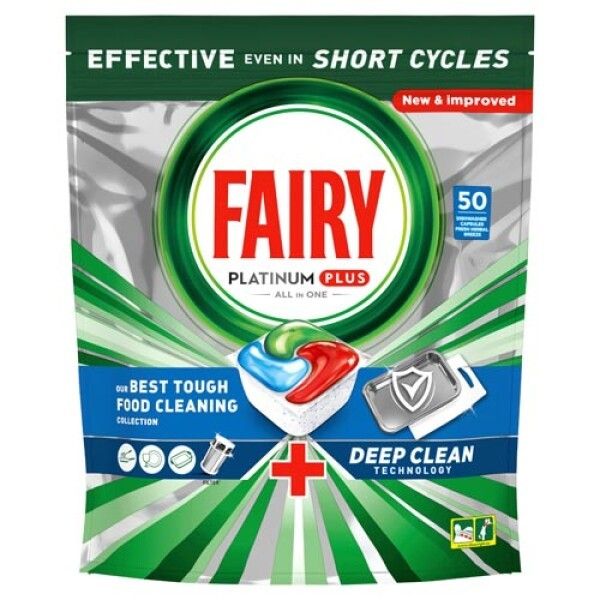 Multipack 2x 50 Stück Fairy Spülmaschinen Tabs Platinum Plus Deep Clean