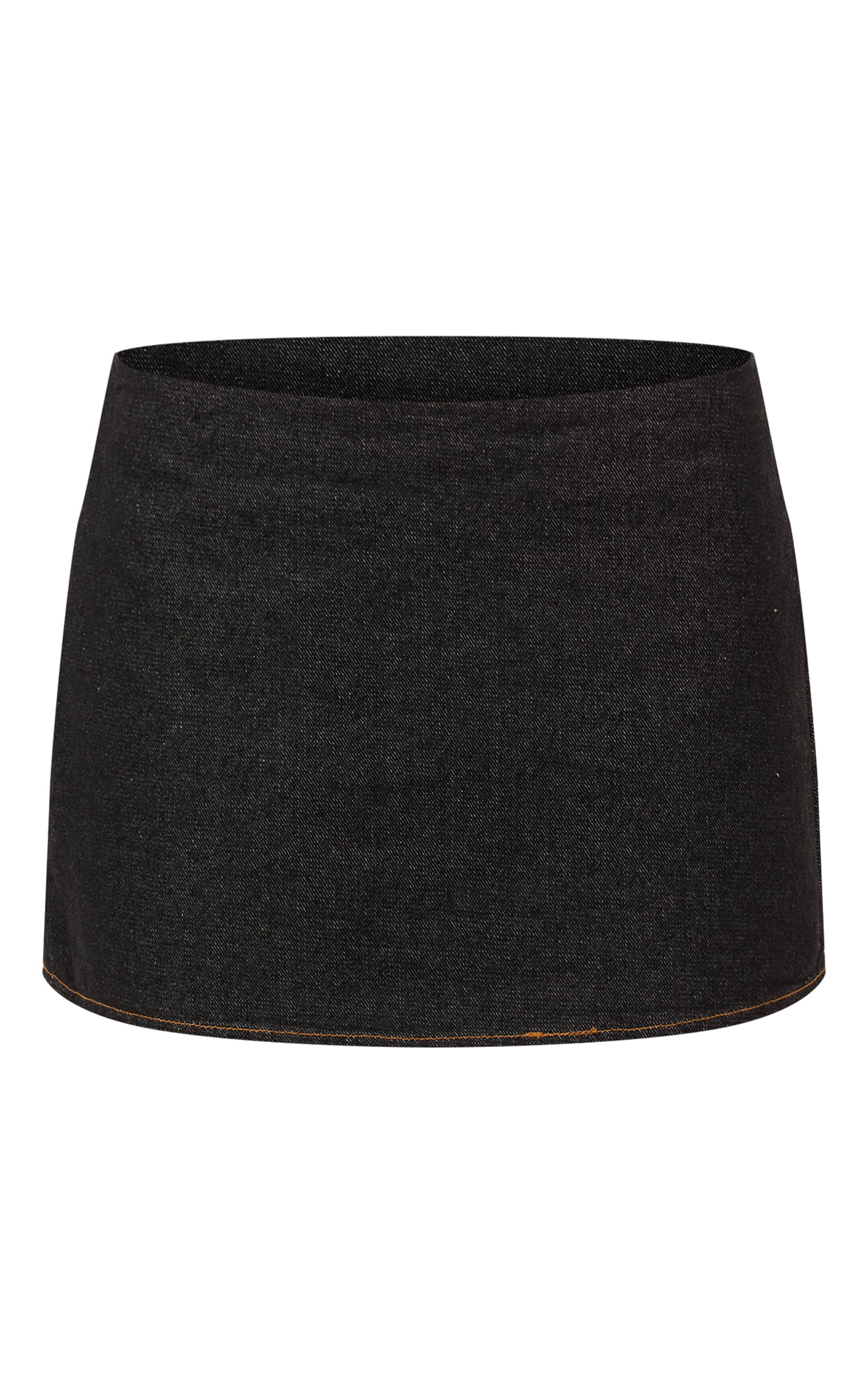 Bleu Indigo Foncé Mini-jupe En Denim Indigo Brut