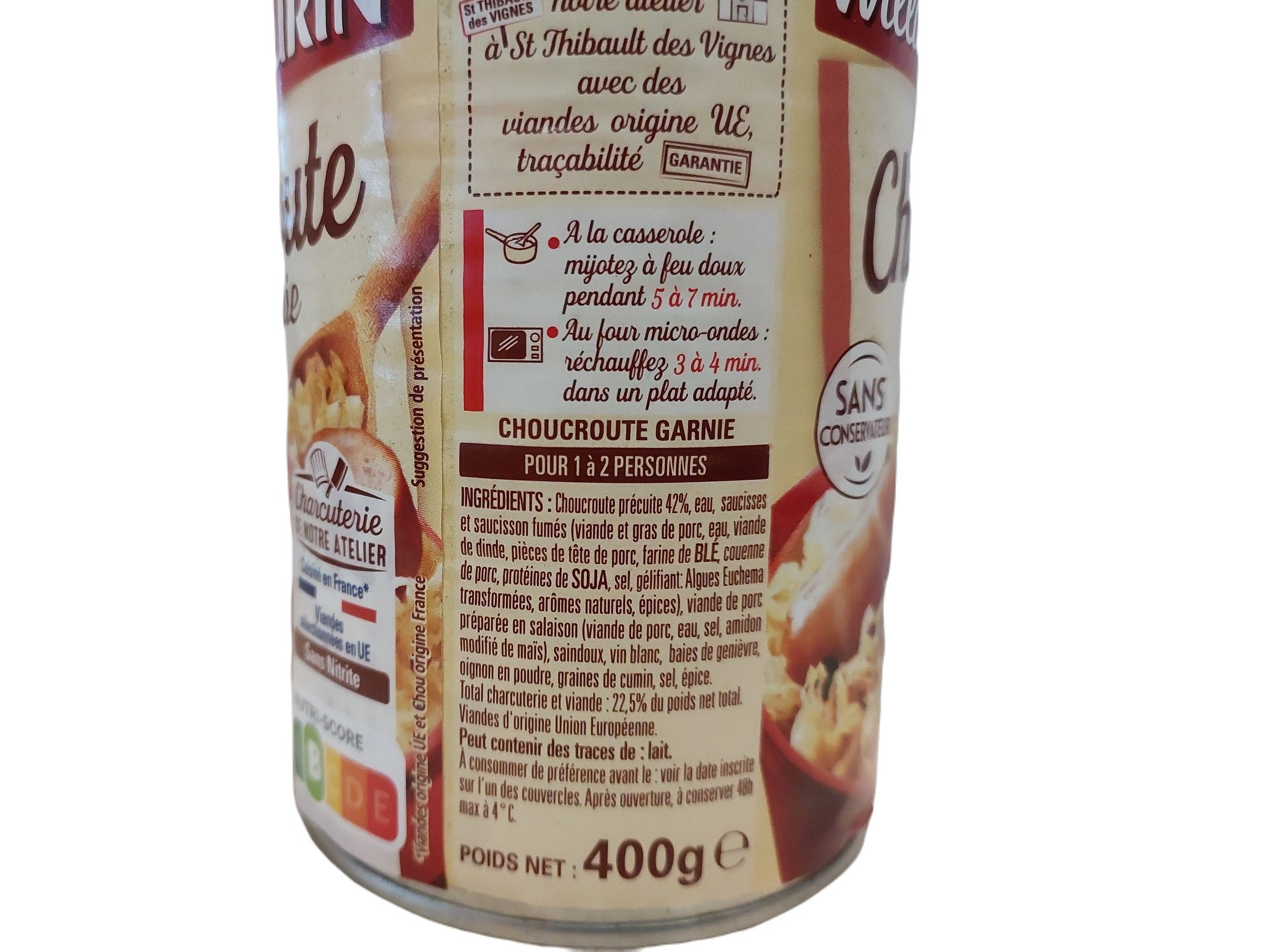 CHUCRUTE ALSACIA WILLIAM SAURIN 400G