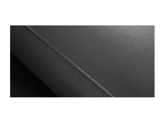 Canapé 2 places Cuir MAYRON Noir - Angle Droit