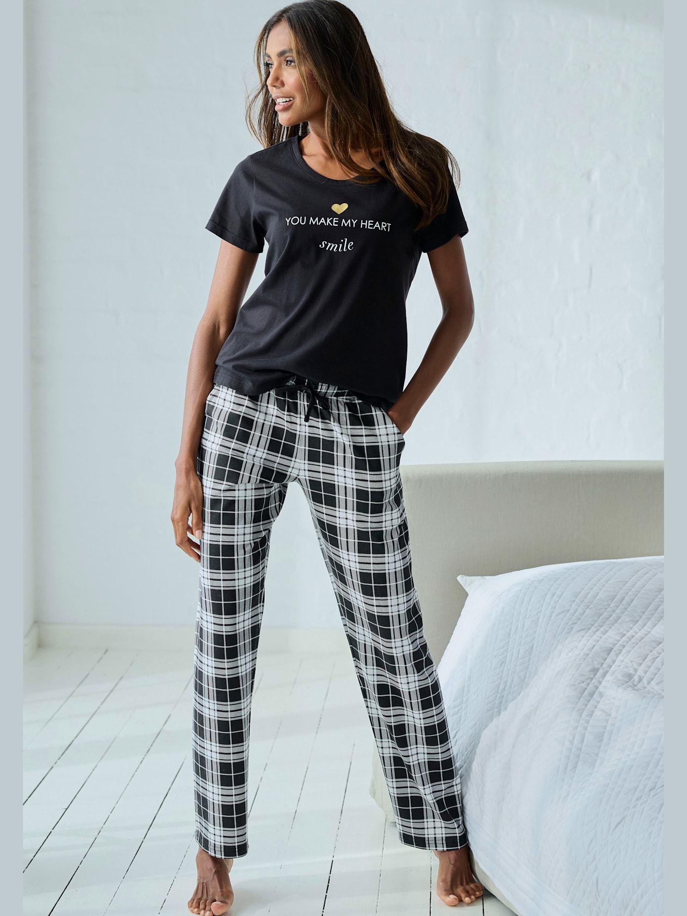 Bas de pyjama pantalon de nuit à motifs