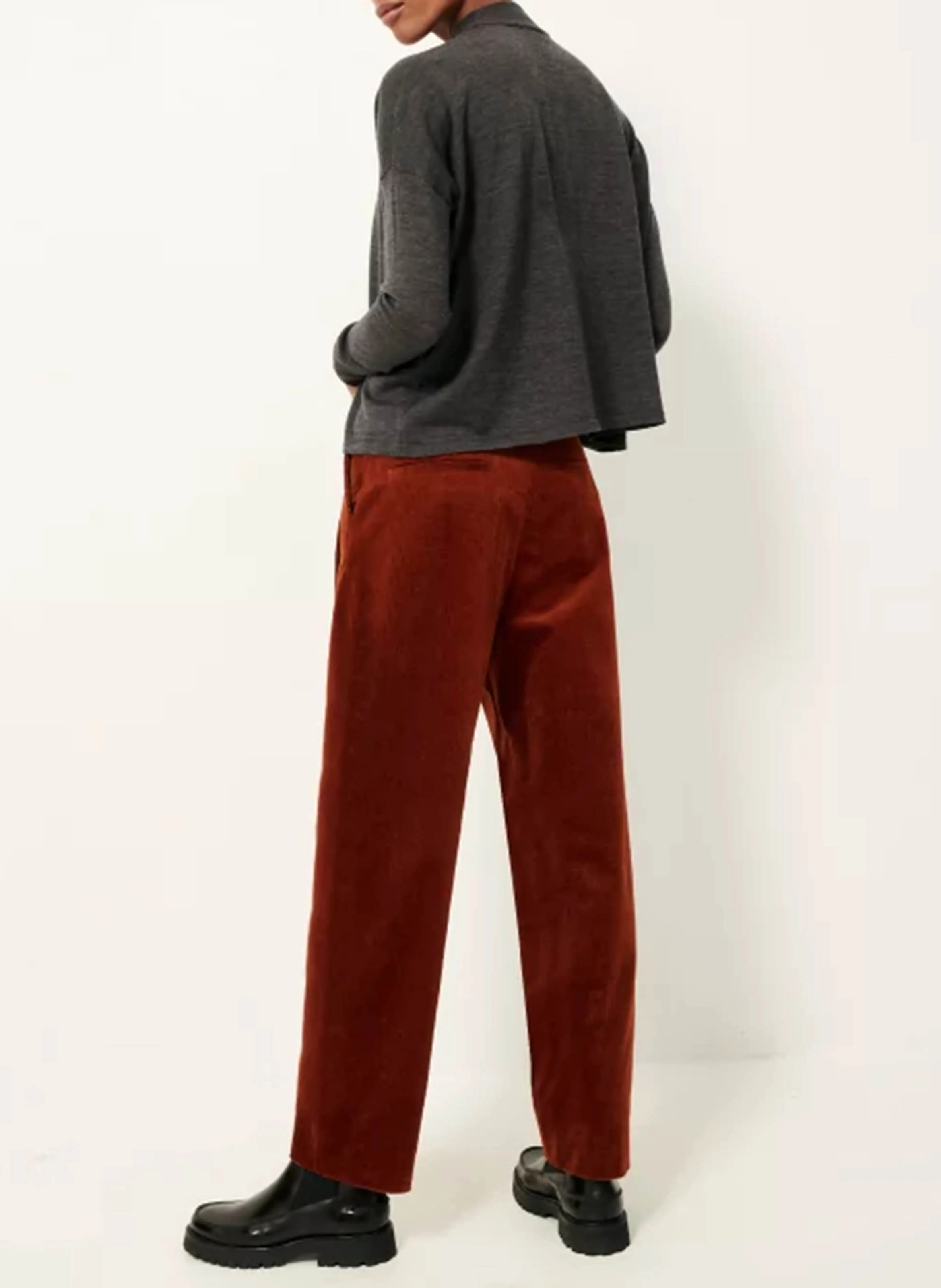 SAVILE ROW - Pantalon fuselé taille haute en coton mélangé | Marron