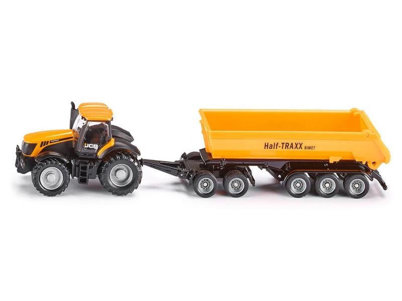 Siku Traktor JCB 8250 Fastrac mit Dolly und Kippmulde 1:87 H0 JCB Fastrac mit Anhänger