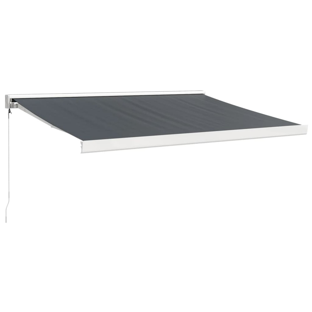 Auvent rétractable anthracite 3,5x2,5 m tissu et aluminium
