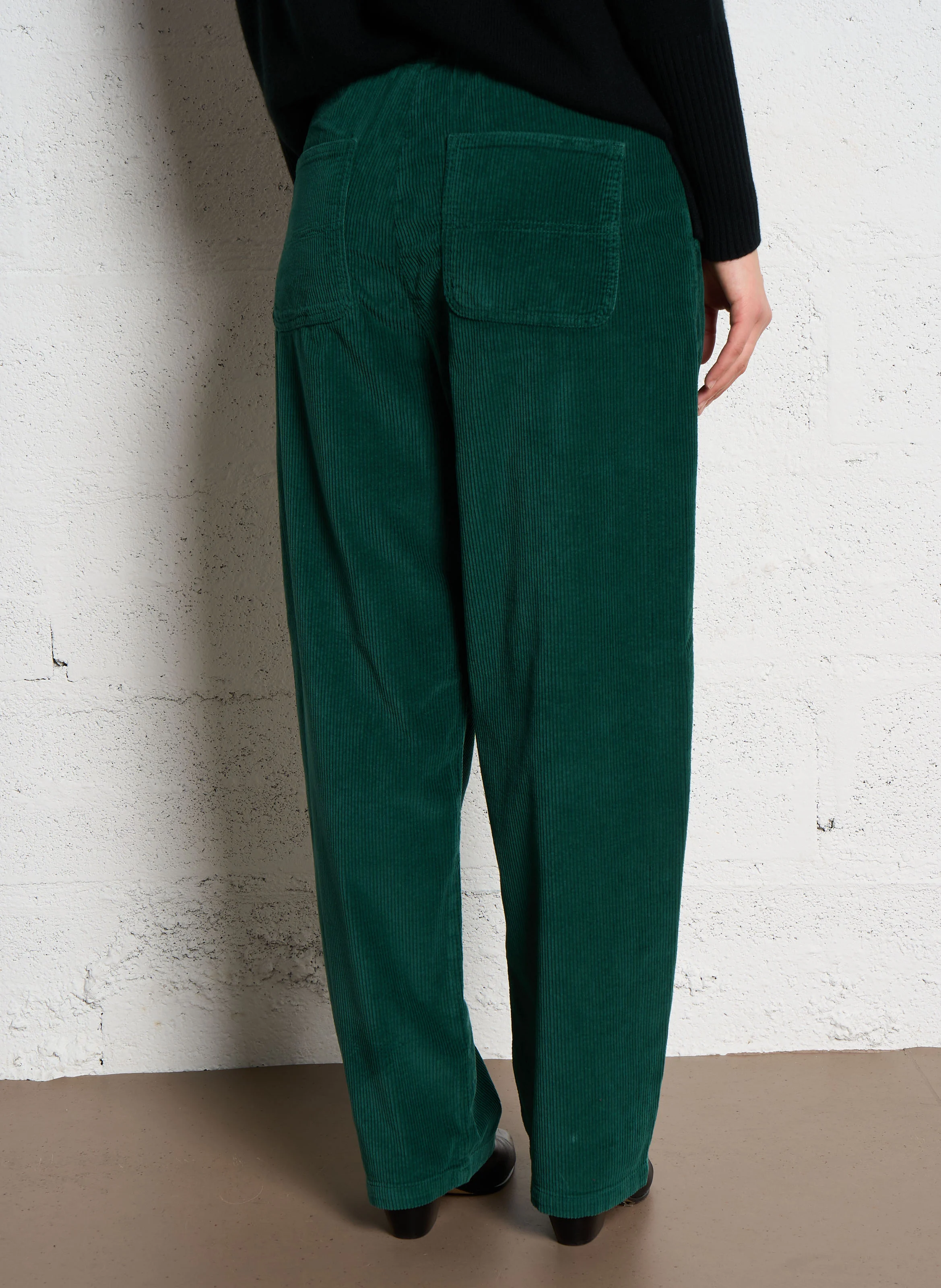 BALTIMORE - Pantalon droit en coton mélangé | Vert