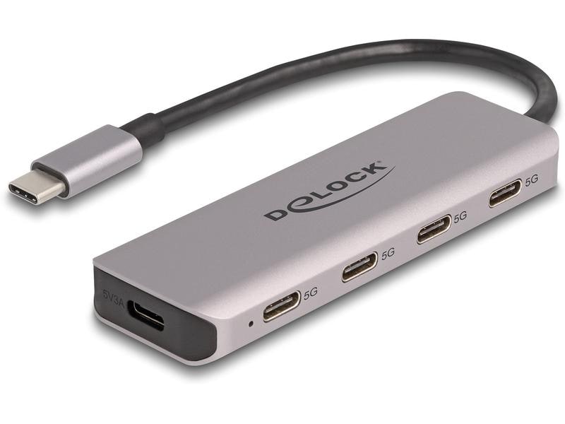 Delock USB-Hub 4x USB C 5Gbps USB Hub mit vier USB 3.0 Anschlüüssen