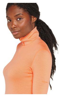 Baselayer Femme Icebreaker 1/2 Zip Merino 260 Tech Orange