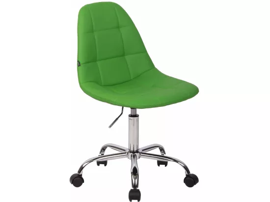 Chaise de bureau - Similicuir & Métal chromé - Vert - Reims