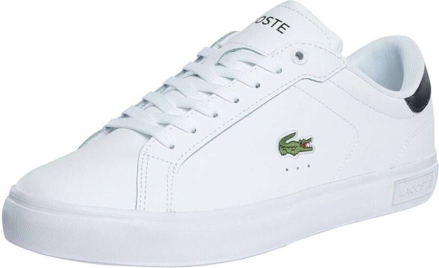 Lacoste POWERCOURT 125 2 SMA WHT BLK Heren Sneakers wit-zwart