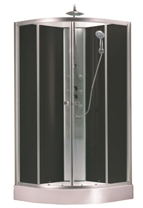 Mueller Jupiter complete douchecabine kitvrij 90x90 kwartrond