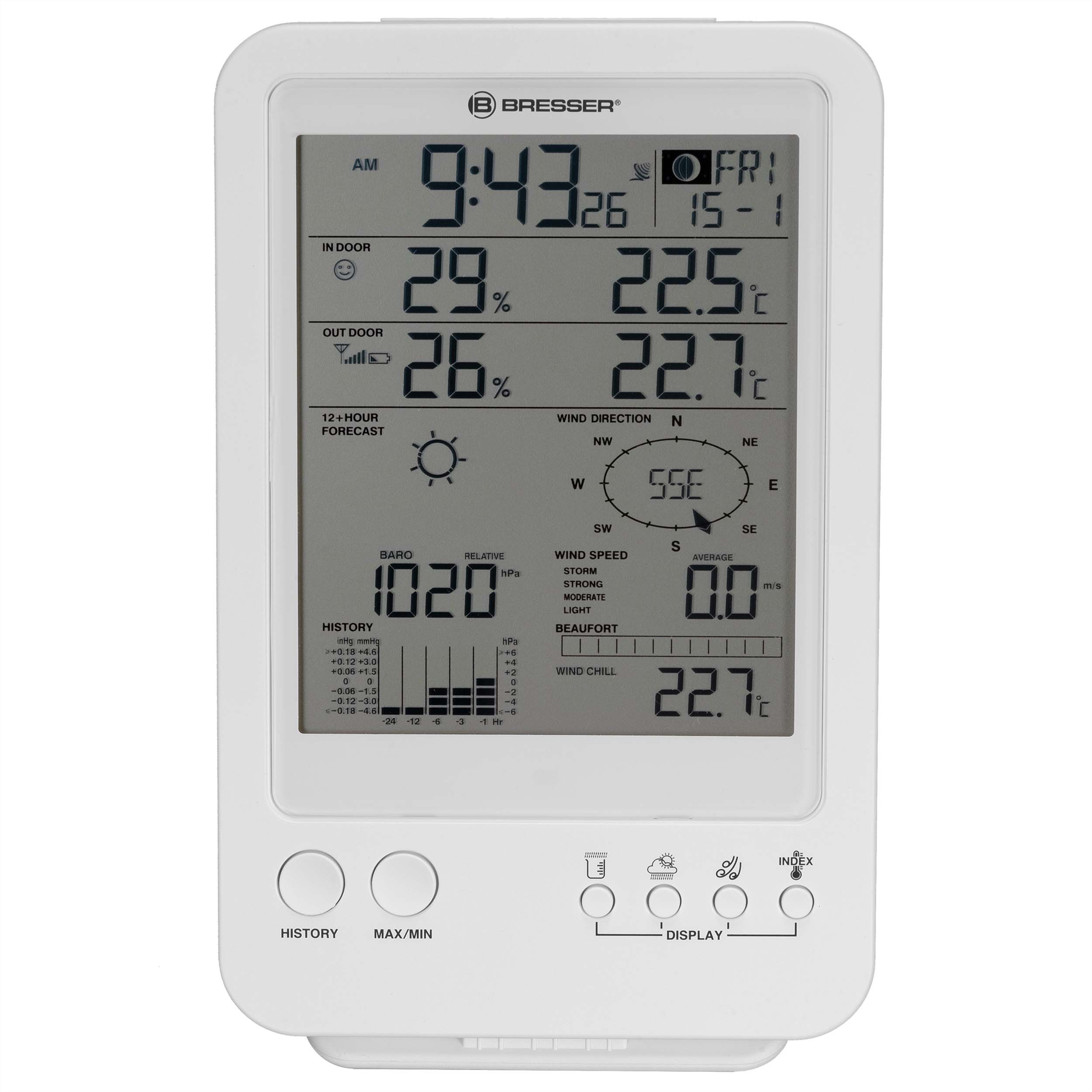 BRESSER 5-in-1-Wetterstation weiß