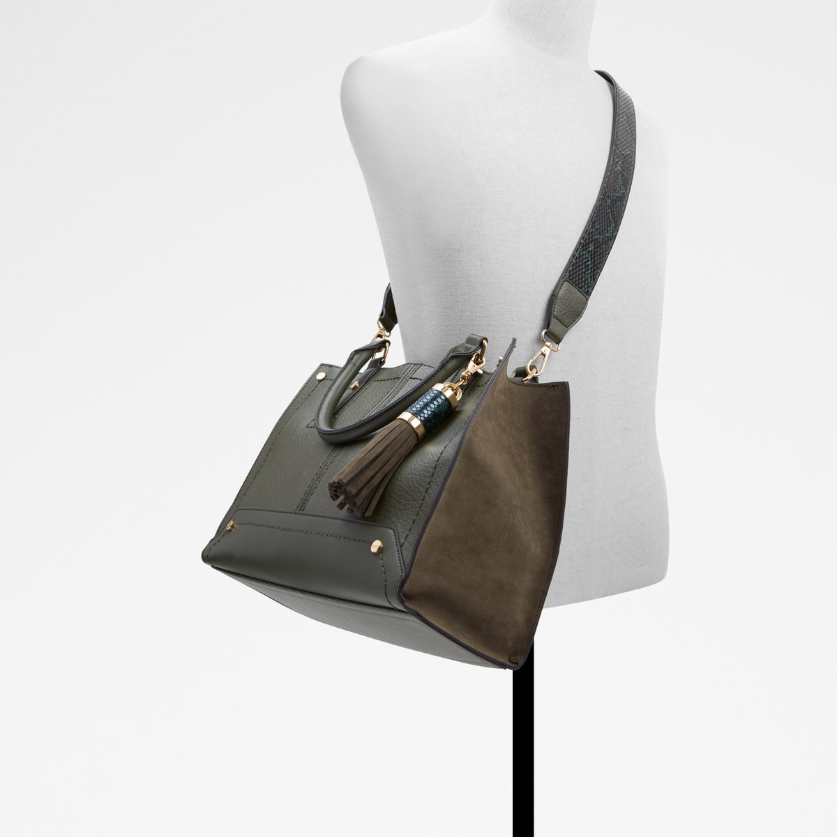 Etnax Khaki Women Tote Bags
