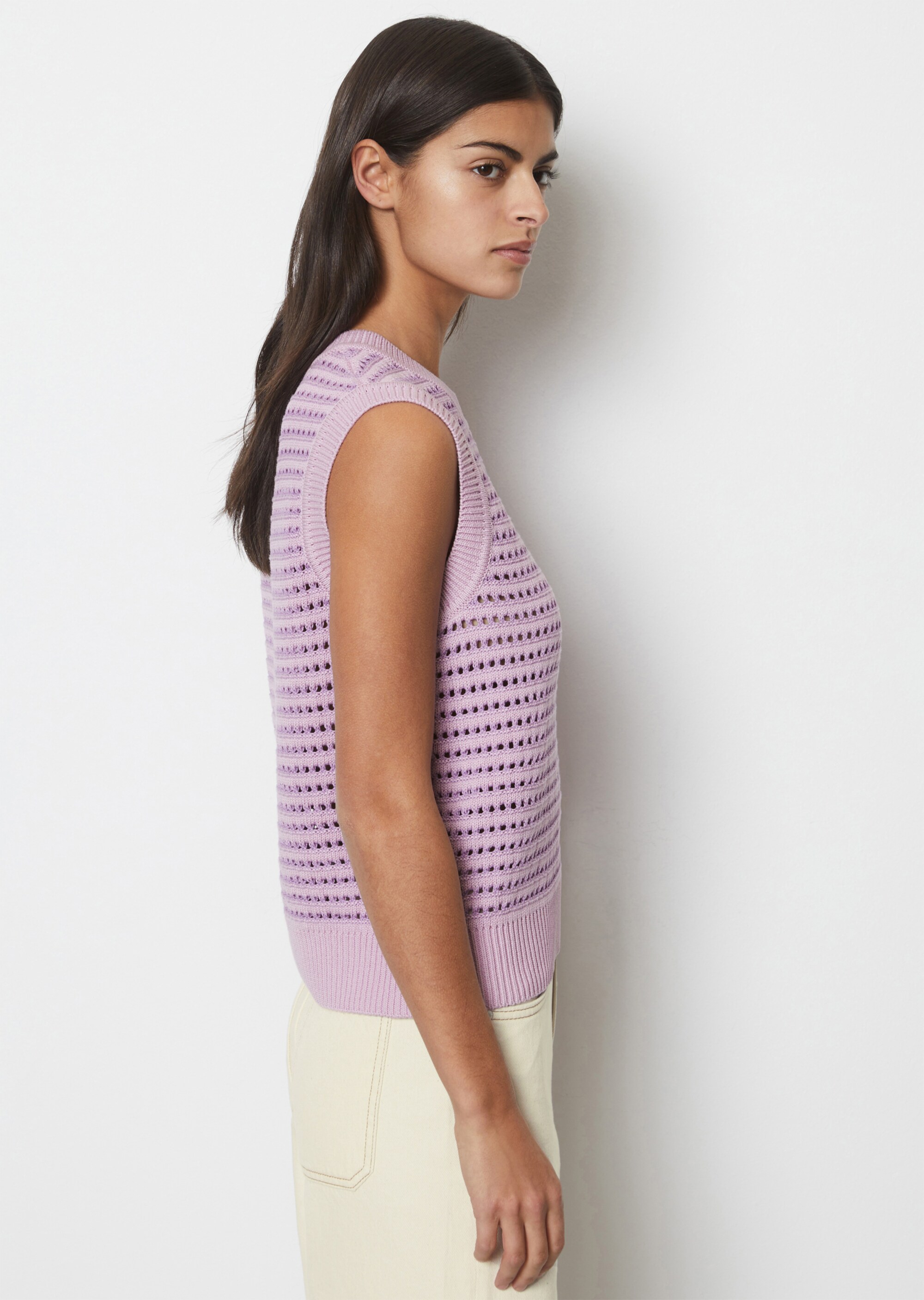 DfC Ajour-Pullunder regularaus Organic Cotton-Garn