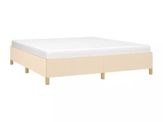 Sommier à lattes de lit Crème 180x200 cm Tissu