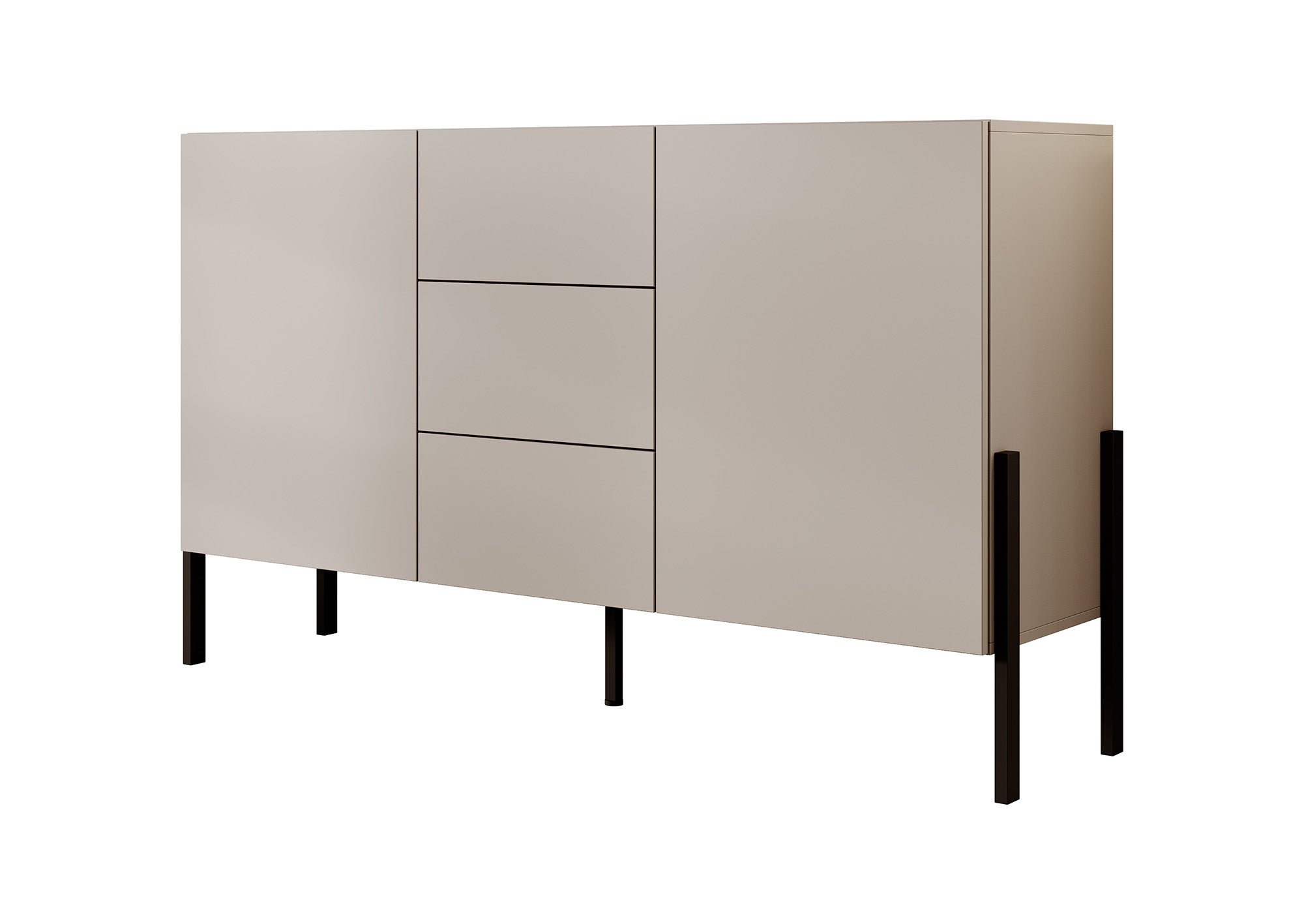 Meubella - Dressoir Jordy - Beige - 154 cm