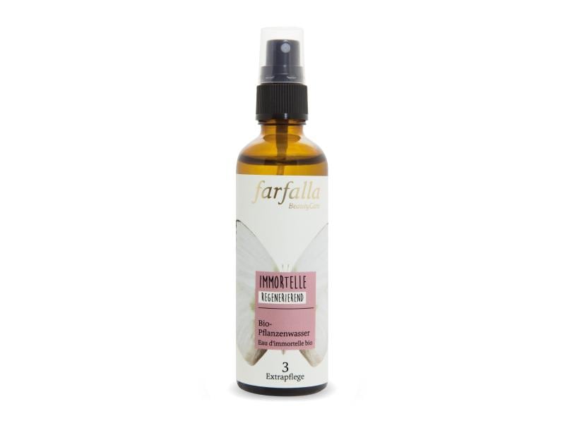 Farfalla Gesichtsspray Immortelle Bio-Pflanzenwasser 75 ml Natürliches, regenerierendes Bio-Pflanzenwasser