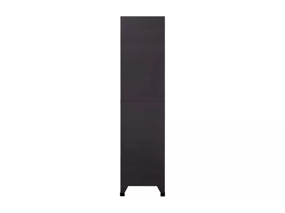 Armoire à casiers Anthracite et rouge 90x40x180 cm Acier