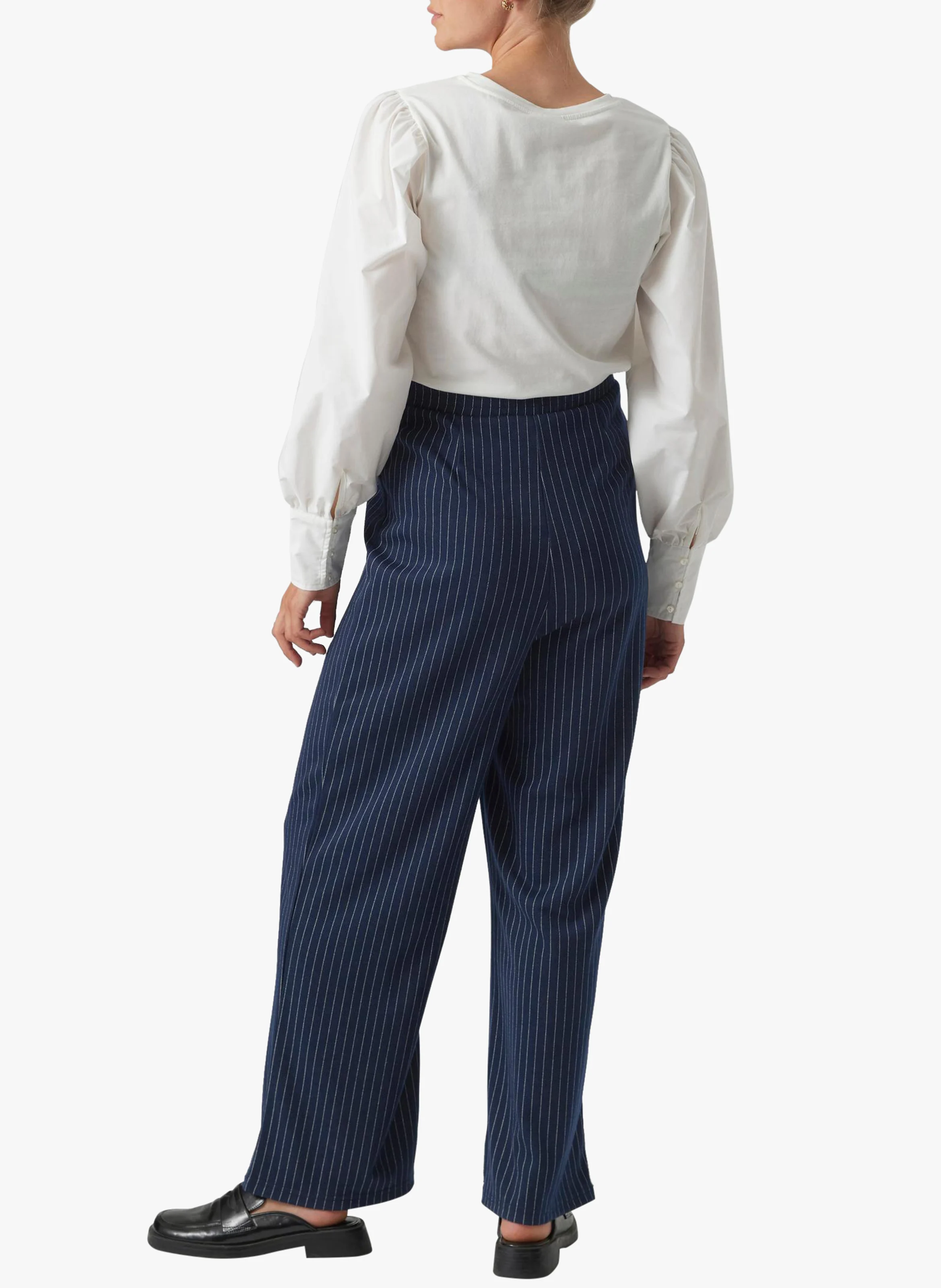 MIKKO - Pantalon de grossesse à rayures| Bleu