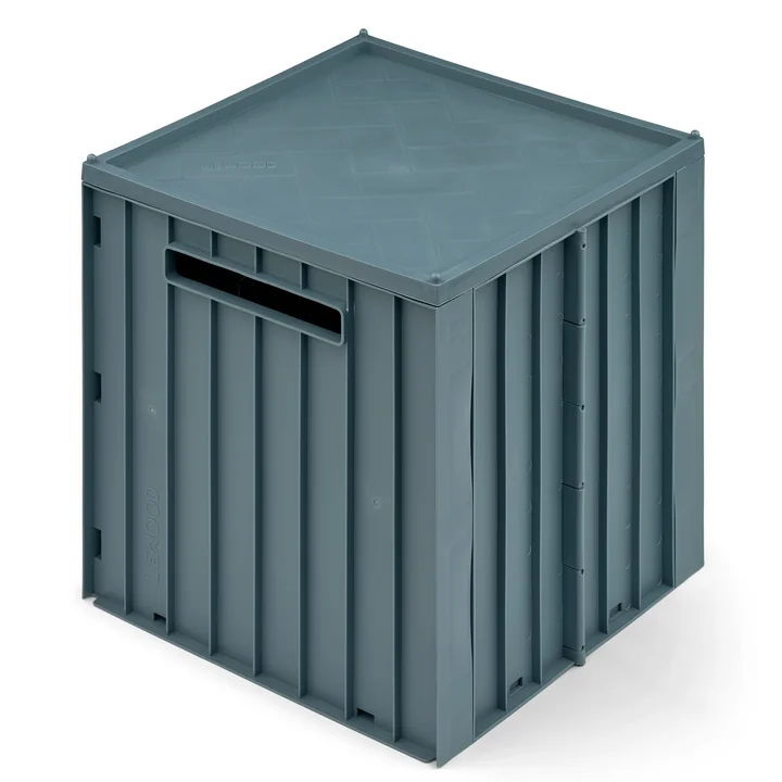 LIEWOOD - Elijah Aufbewahrungsbox, 31,5 x 30,5 x 32 cm, whale blue