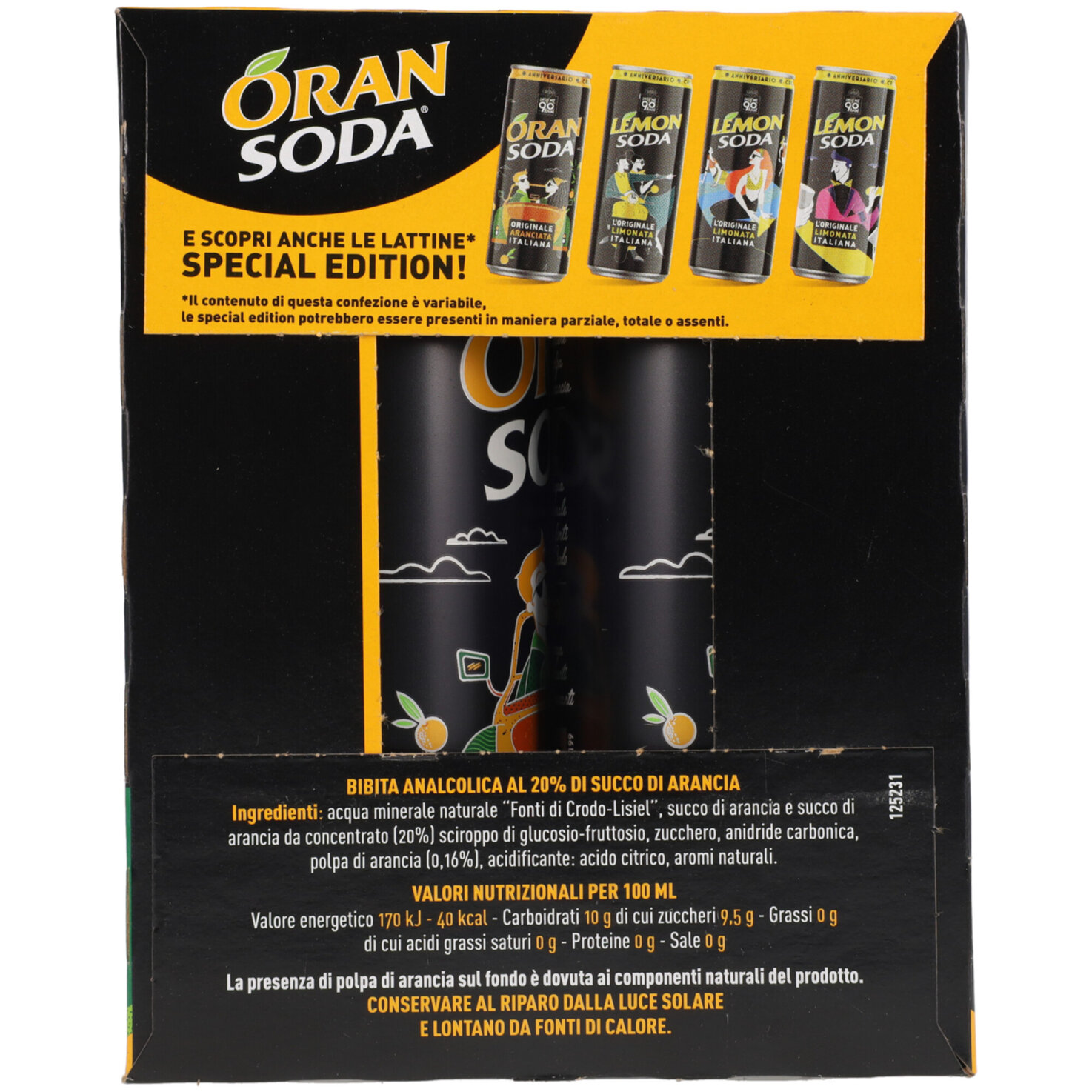 Oran Soda l'Aranciata 4x33cl -132cl