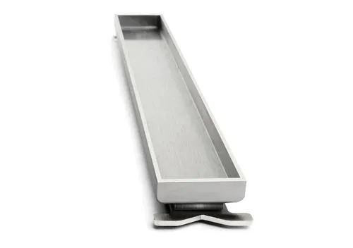 Unidrain HighLine Cassette - Linje rustfrit stål: L1000mm H 10mm til afløbsarmatur