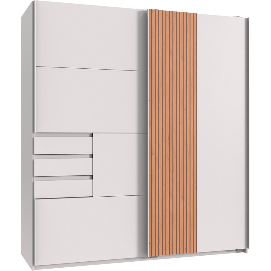 Schrank Ascalon Dekor Artisan Eiche 220 x 217 x 61.5 cm, mit Spiegel