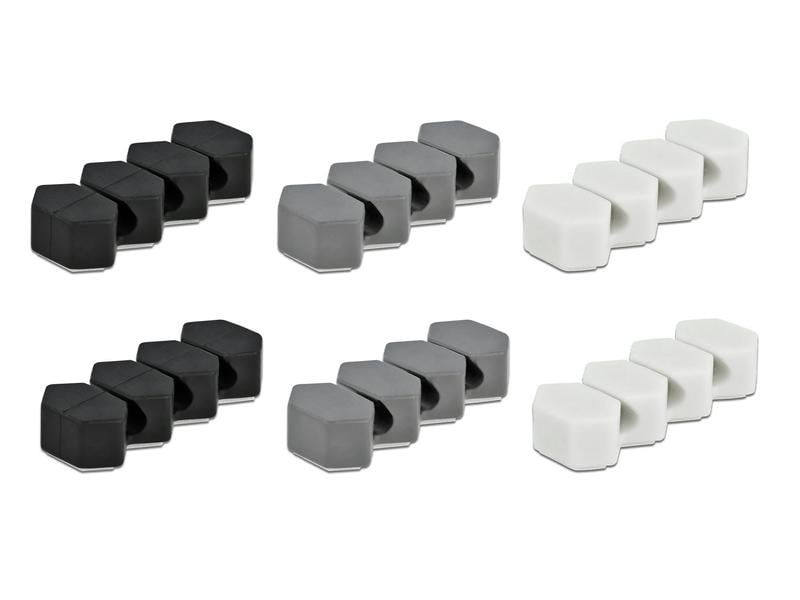 Delock Kabelhalter wabenförmig Set, mit 3 Durchführungen 6 Delock Kabelhalter mit 3 Durchführungen wabenförmig Set 6 Stück