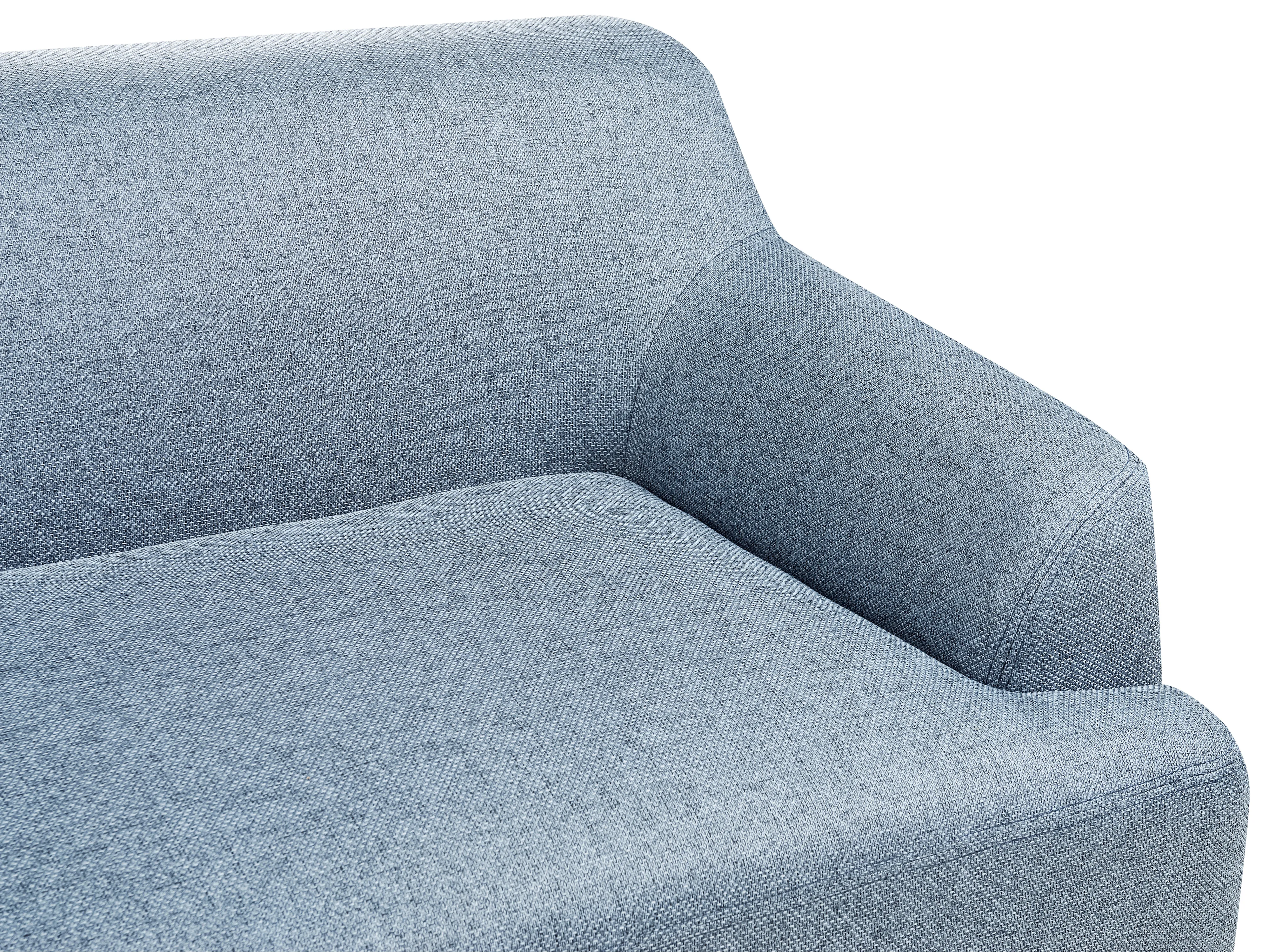 Bank 3-zits SOSJO Stof Blauw