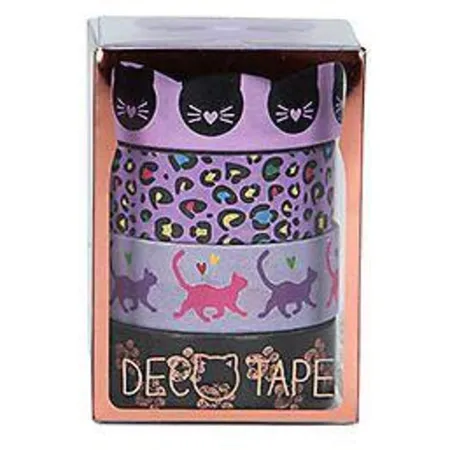 Depesche TOPModel Deko Tape Katze 4er Set, 2-fach sortiert