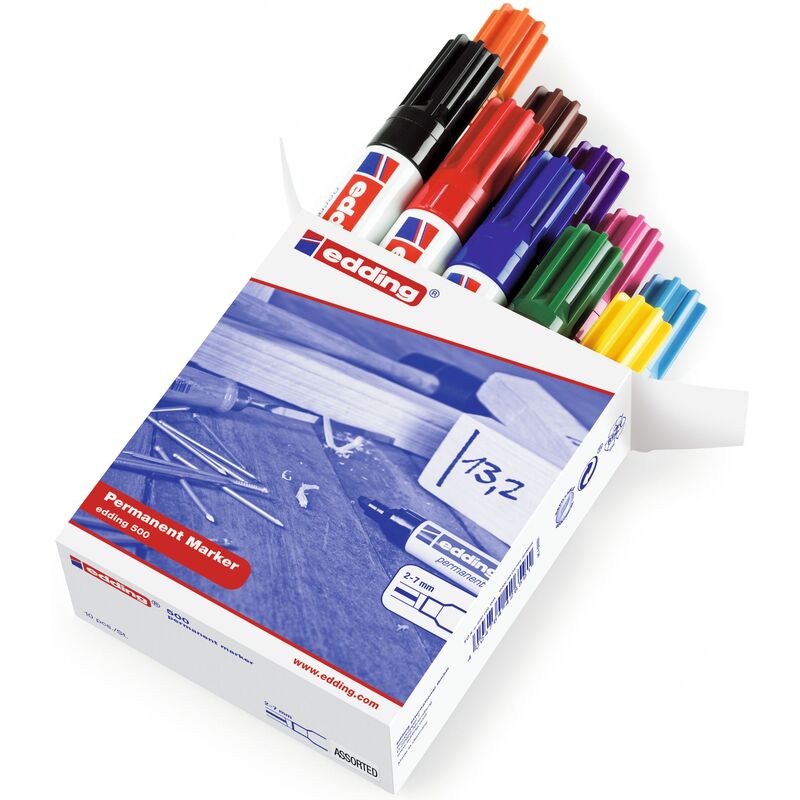 Edding Permanent Marker 500, 10 Stück, assortiert