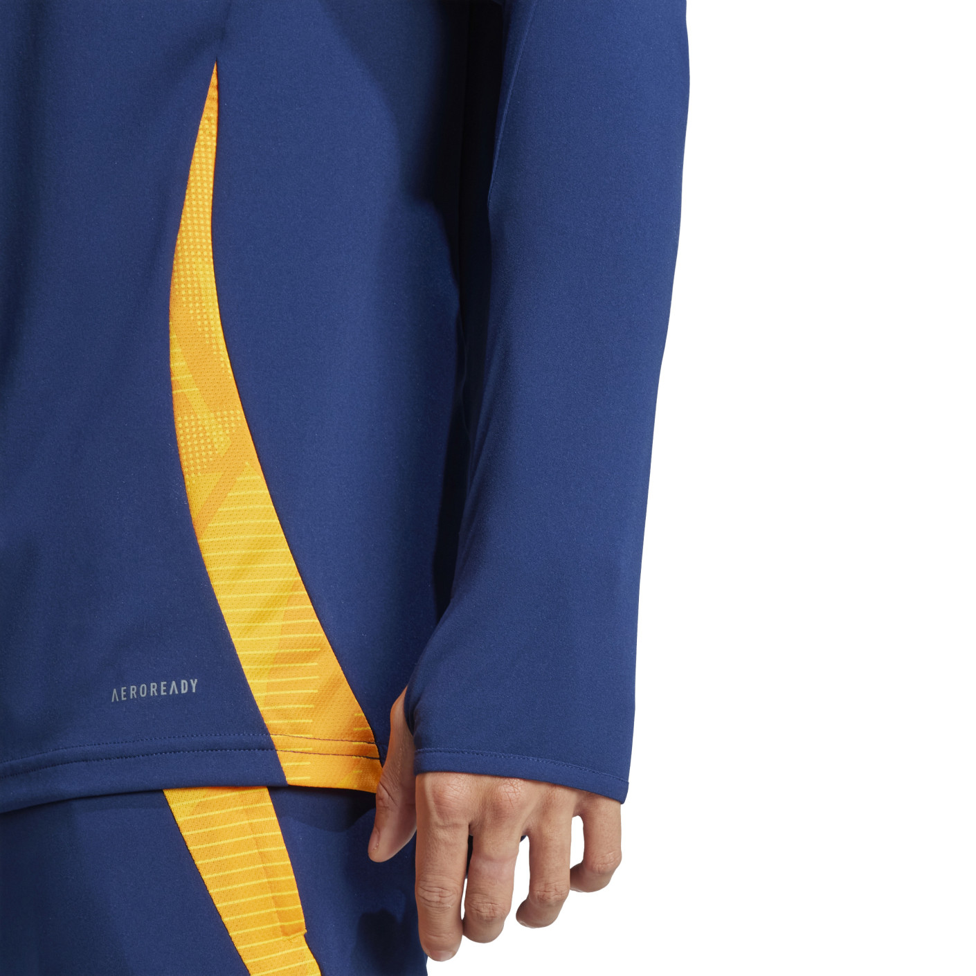 Adidas Real Madrid Trainingstrui 1/4-Zip 2024-2025 Donkerblauw Oranje Lichtblauw