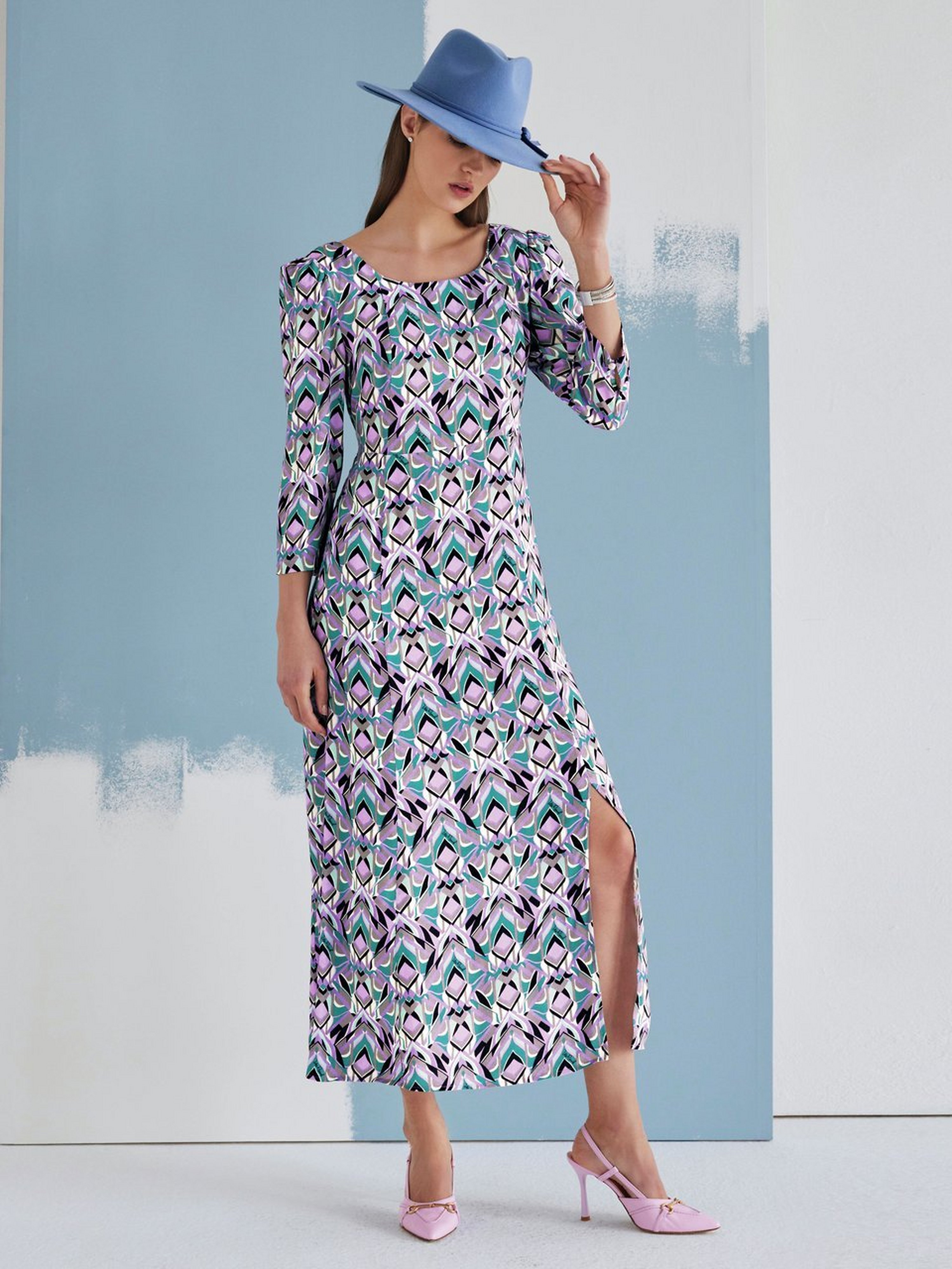 Kleid mit 3/4-Arm