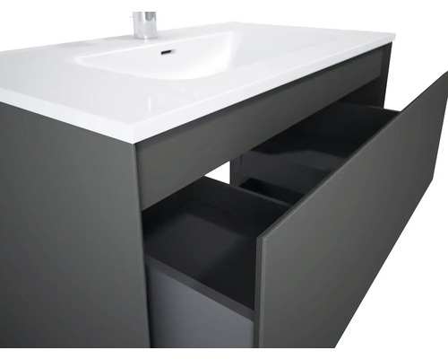 Jungborn wastafelmeubel DECEM BxHxD 800 x 635 x 458 mm Frontkleur antraciet mat