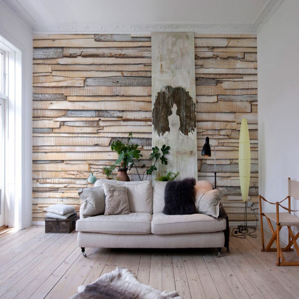 FOTOTAPET KOWHITEWASHED WOOD