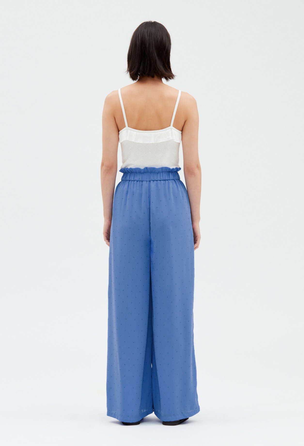 Pantalon strasse bleu ciel