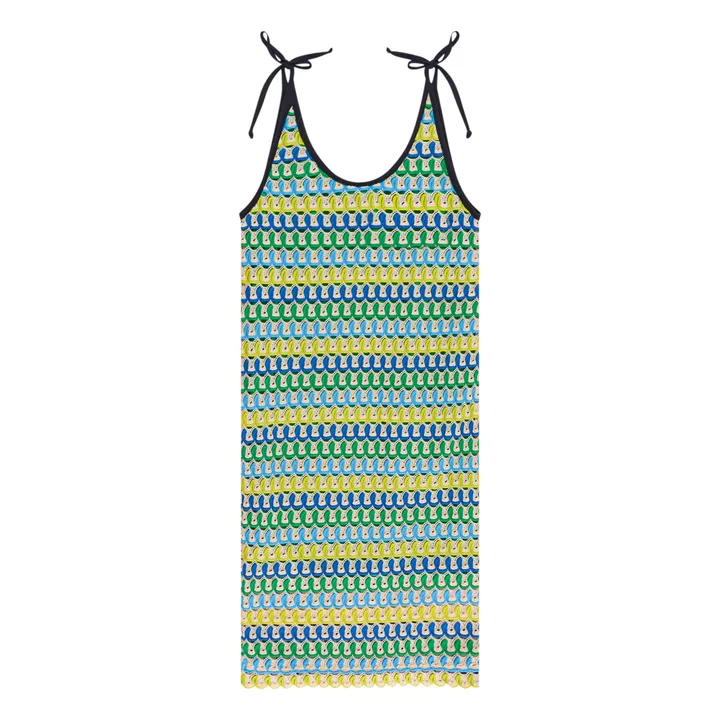 Maison Mangostan Robe à Bretelles Waves | Vert