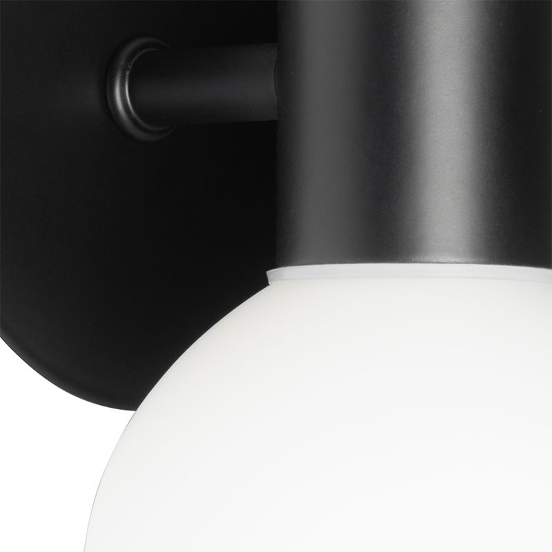 Moderne wandlamp zwart IP44 2-lichts - Cederic