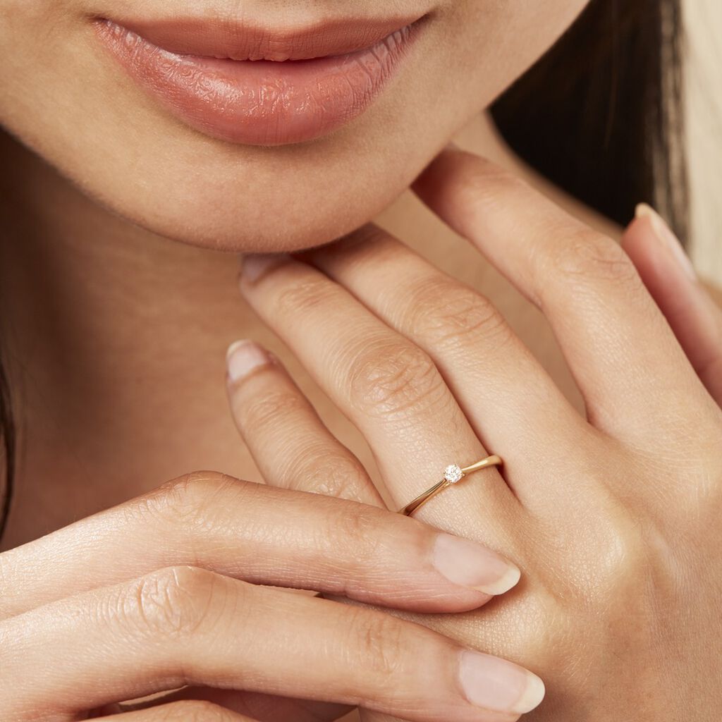 Bague Solitaire Aphrodite Or Jaune Diamant