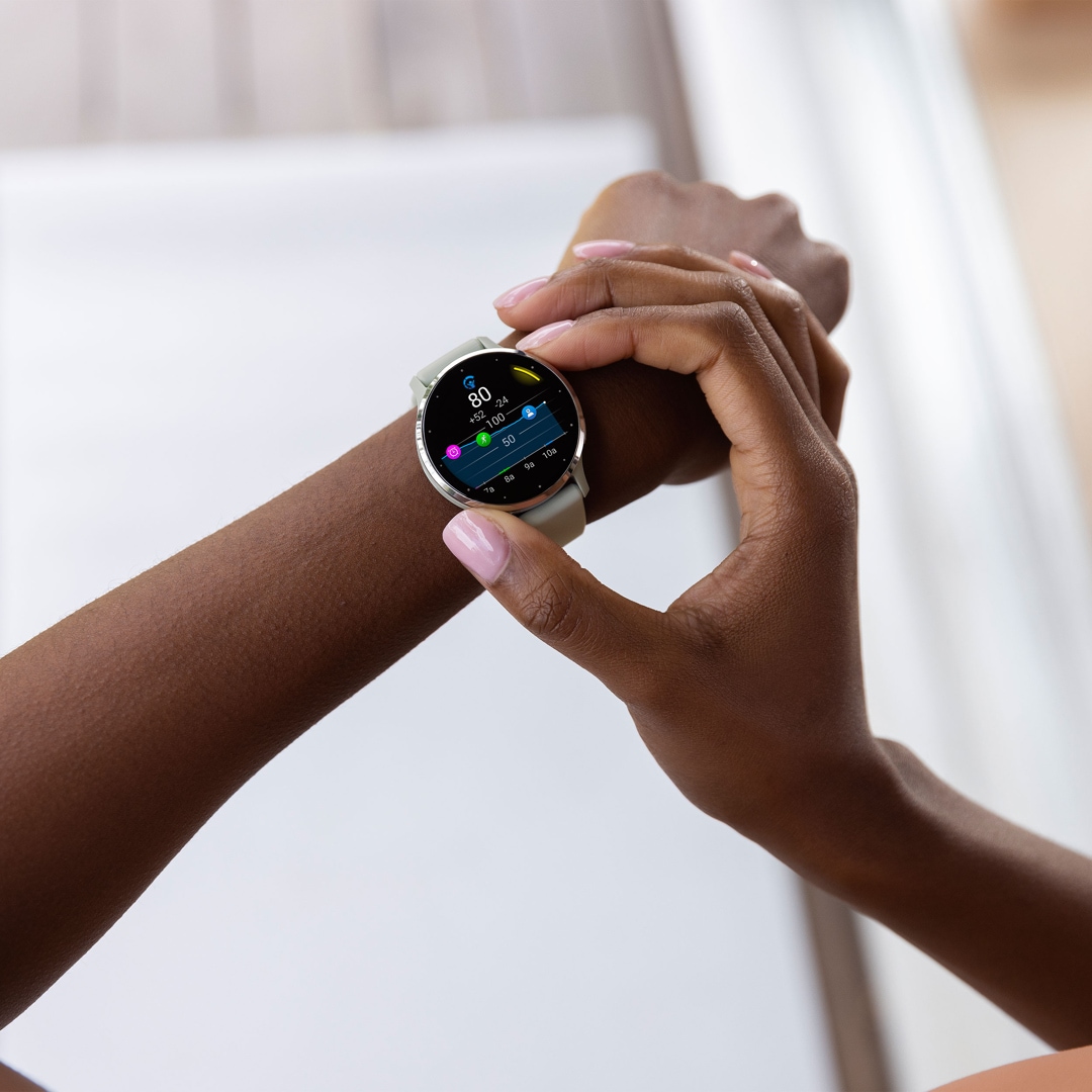 Garmin Venu 3S Smartwatch Kieselgrau / Schiefergrau