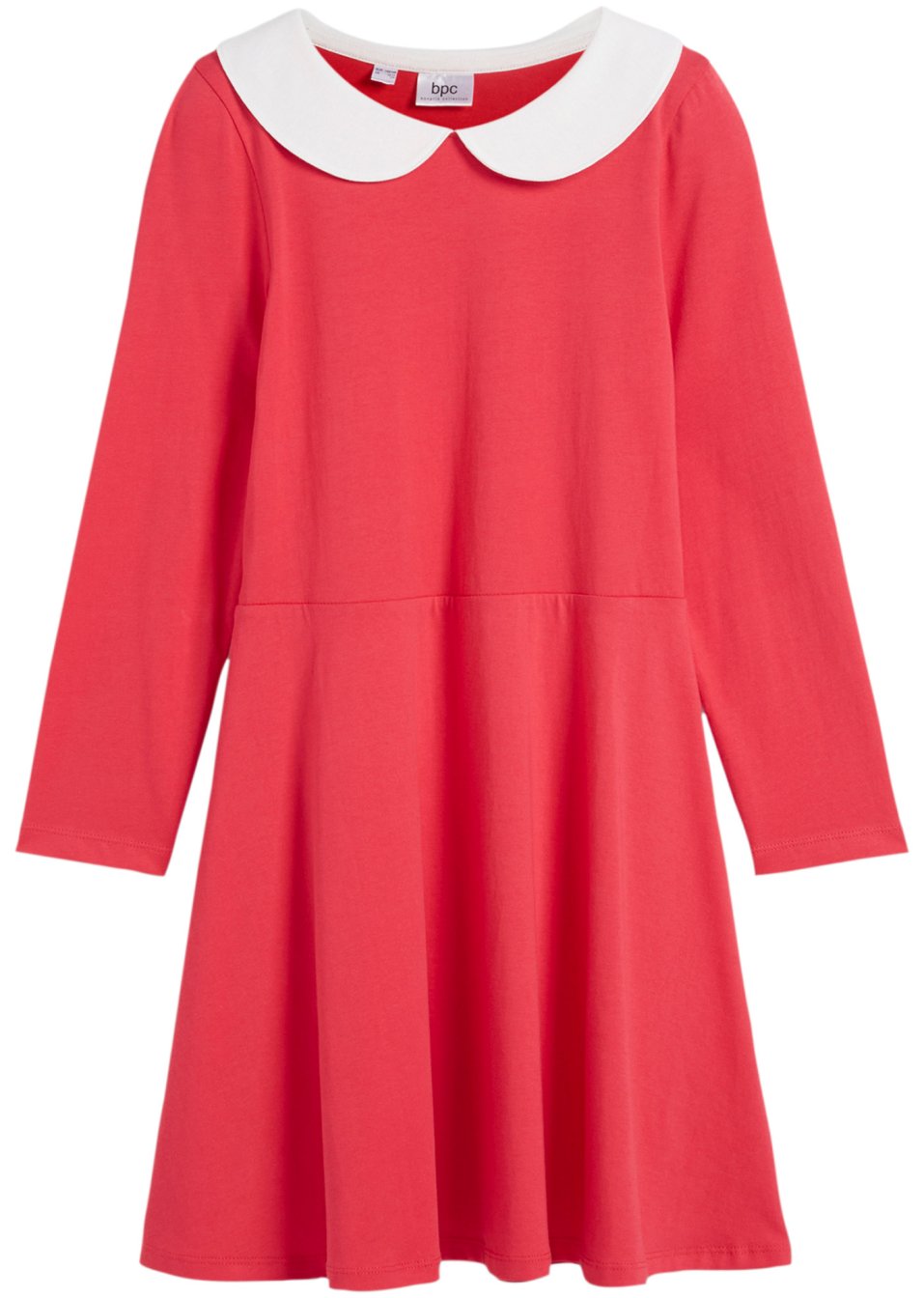 Robe en jersey manches longues filles avec col
