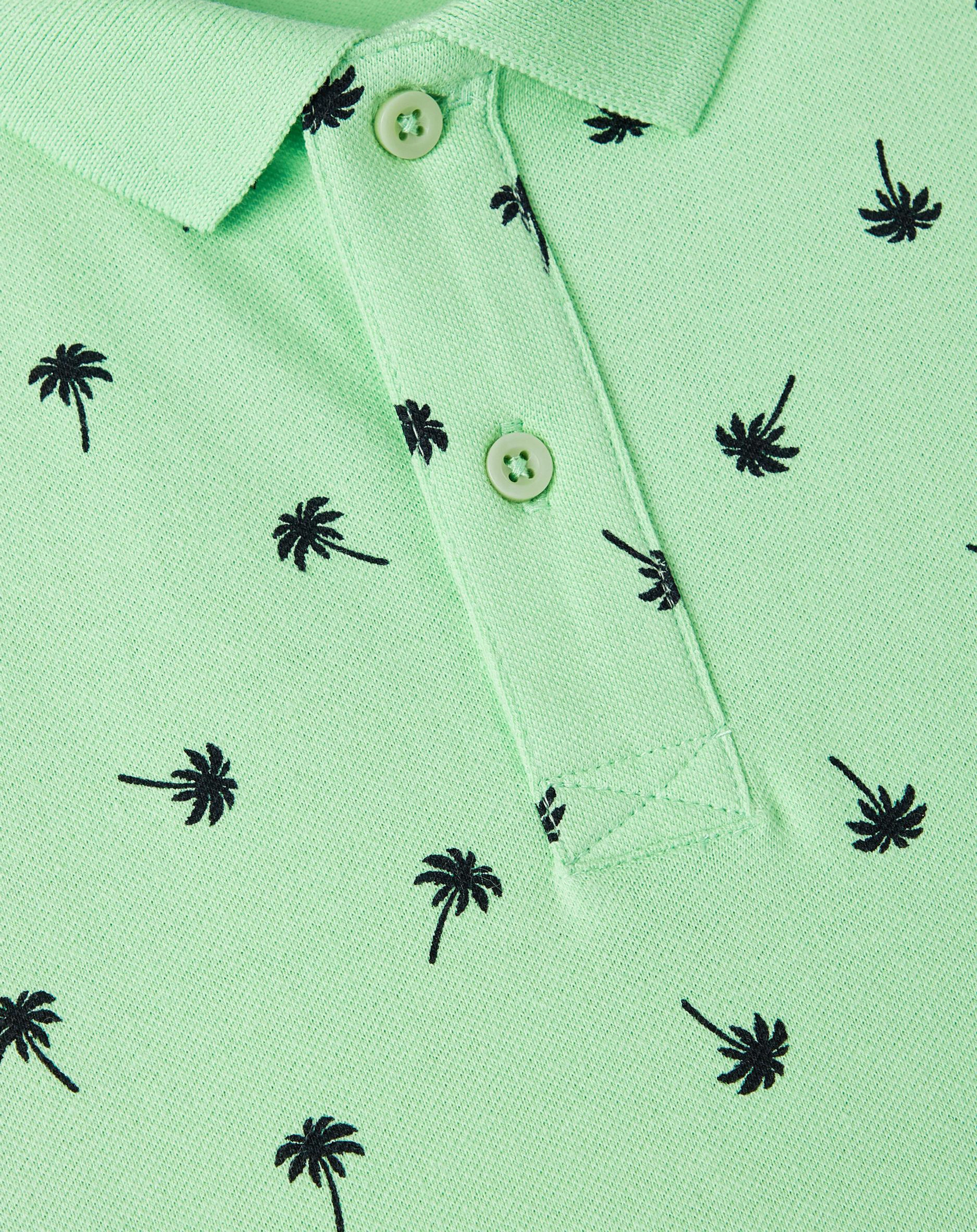 Poloshirt NKMVOLO - PALMS in green ash