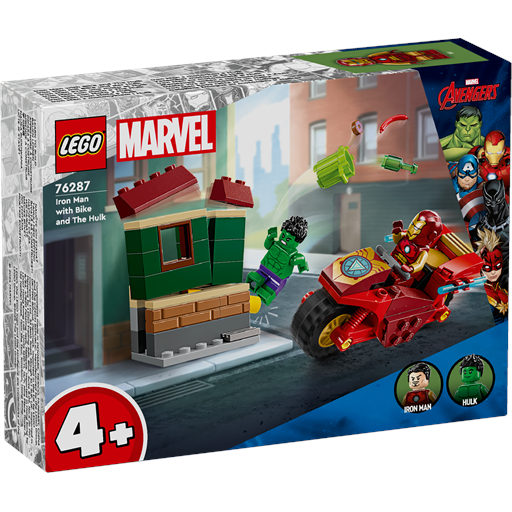 LEGO Super Heroes Iron Man Med Motorcykel Og Hulk - 76287